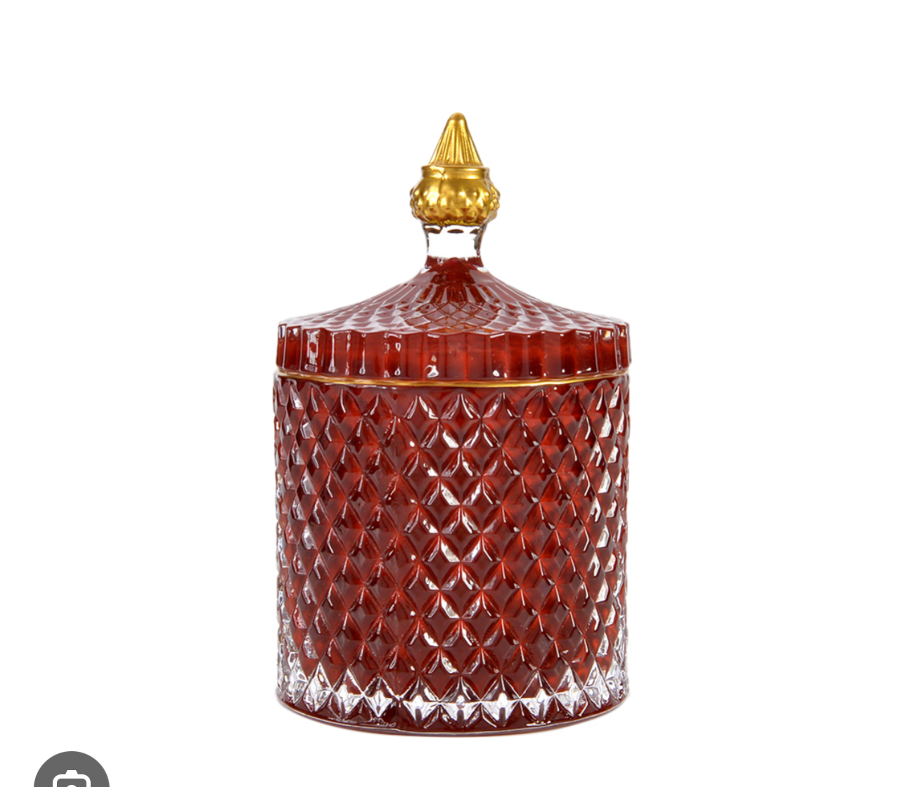 Glass S. Burgundy - Gold - 8,5 x 13,5 cm Candle