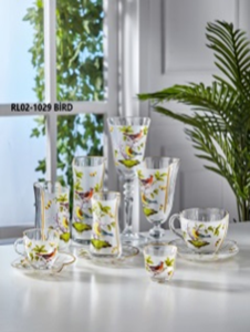 CAKE STAND WITH LID -BIG SIZE CLEAR BIRD