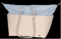 Leisure bag fat strap sahara sand size L with zip closure and ribbon tape handles